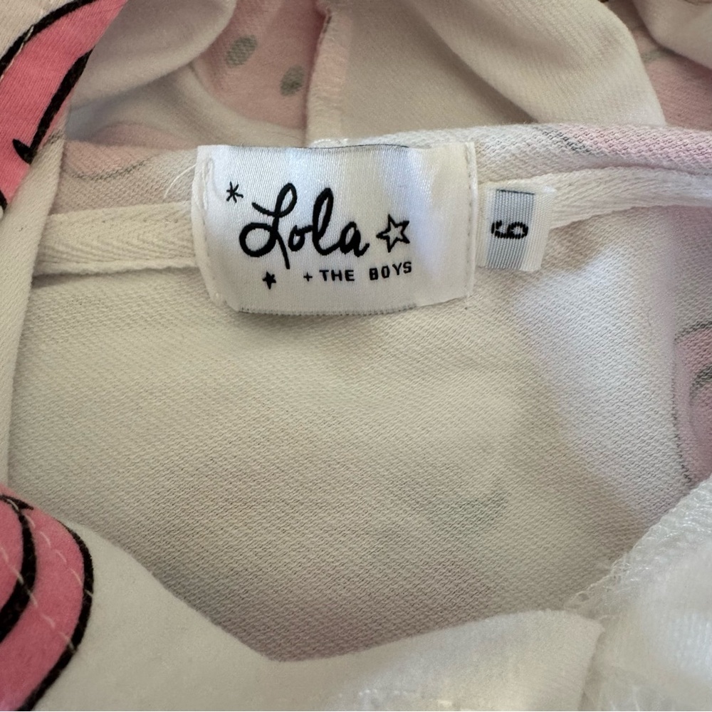 Lola and the boys emoji shorts set, pink and white - Picture 3 of 3